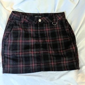 Current Mood Plaid Miniskirt